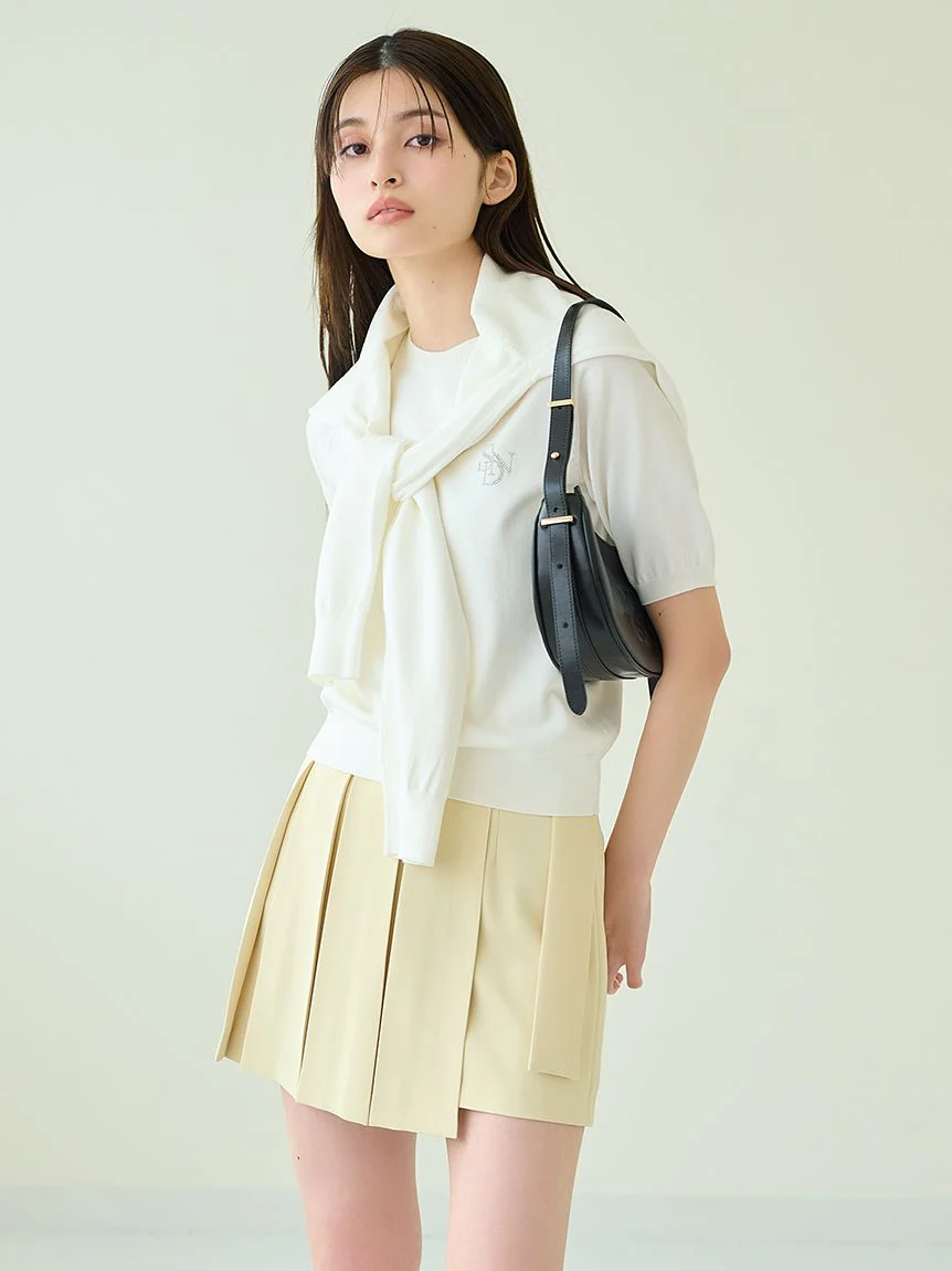 Pleated Wrapped Skort - Image 4