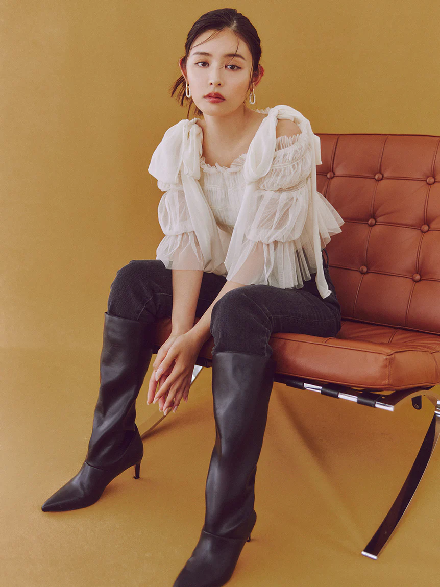 Pointed-Toe Heeled Knee-High Boots - Image 5