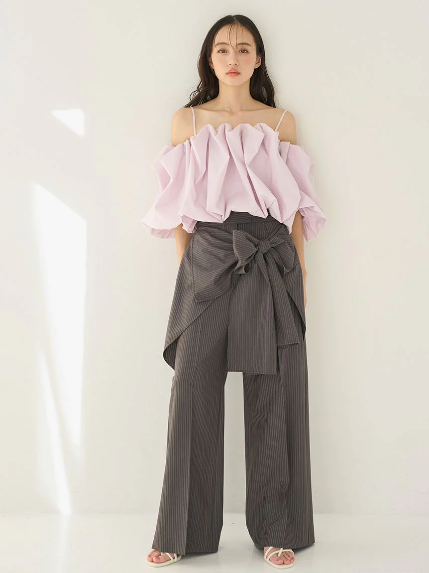 Ribbon 2-Way Design Pants - Image 8
