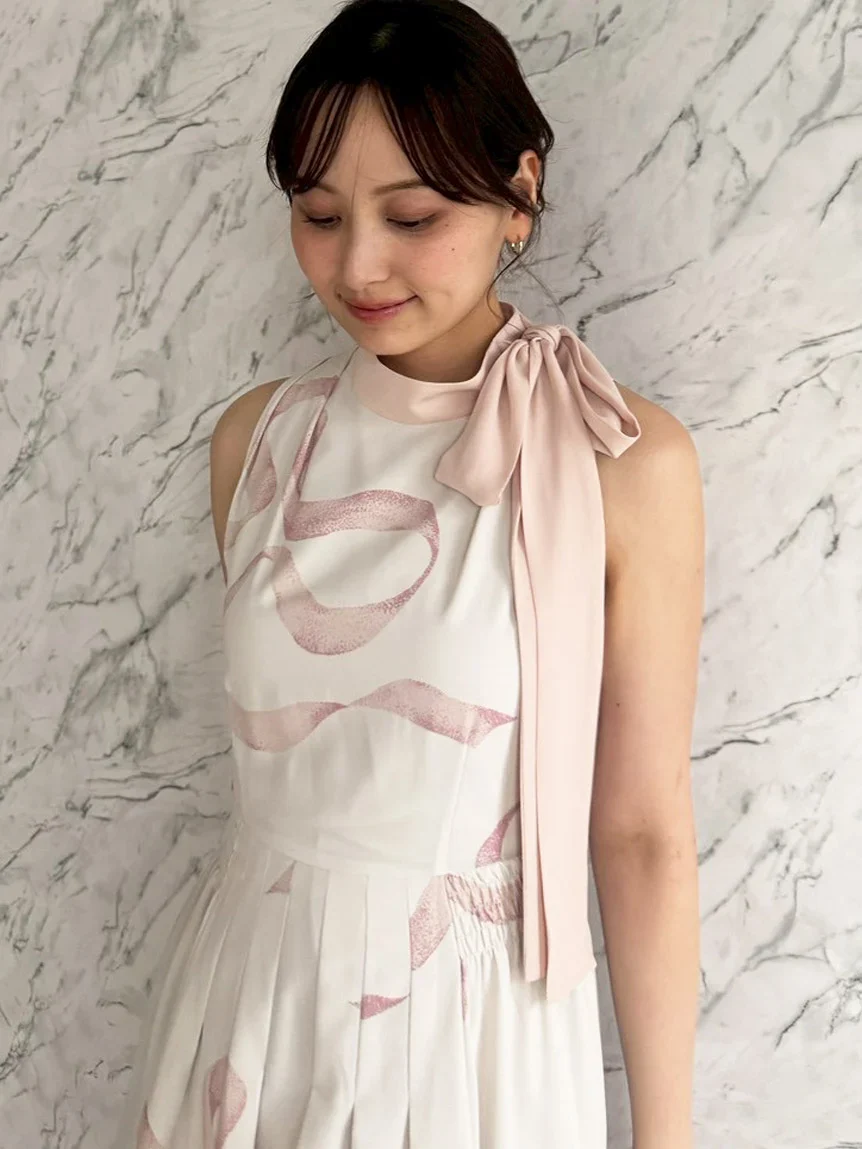 Ribbon Detail Cardigan Set Dress - Image 11