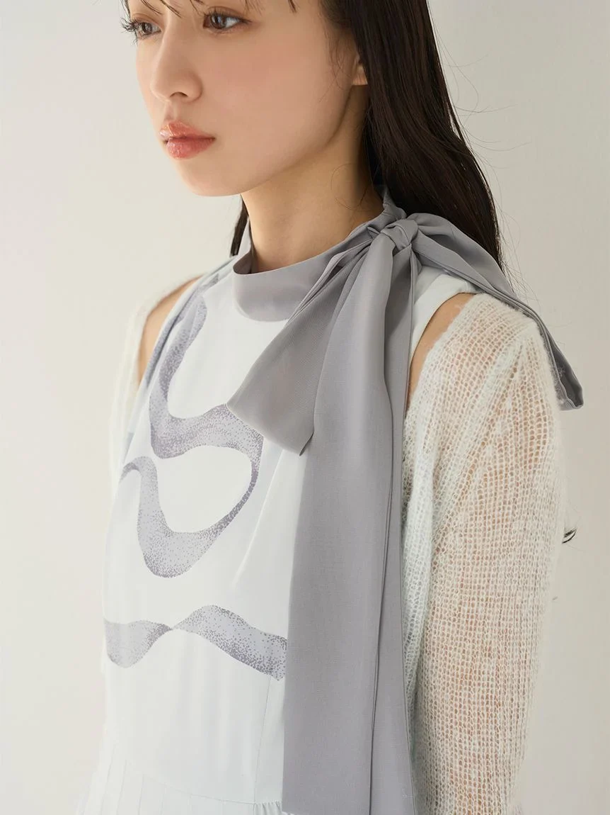 Ribbon Detail Cardigan Set Dress - Image 23