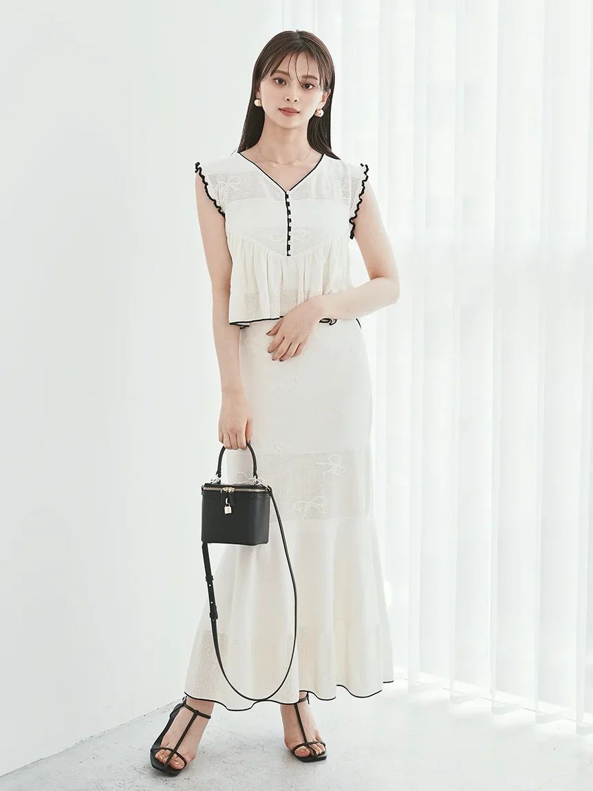 Ribbon Jacquard Knit Pullover - Image 14