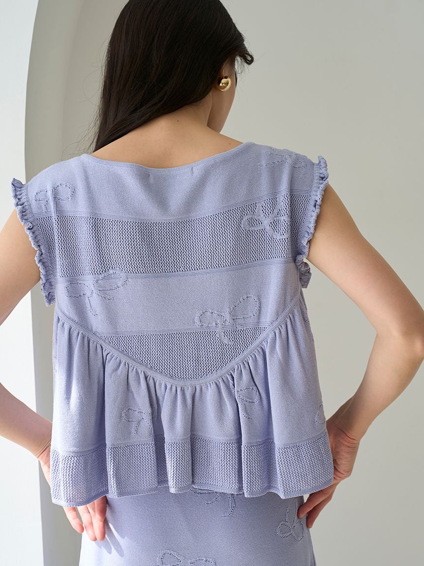 Ribbon Jacquard Knit Pullover - Image 16