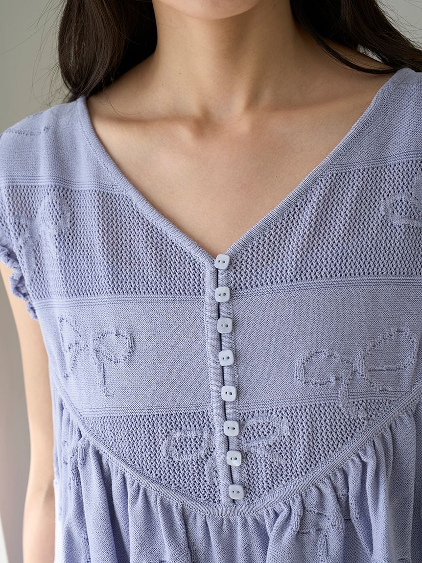 Ribbon Jacquard Knit Pullover - Image 17