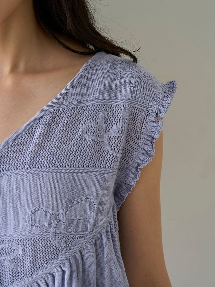 Ribbon Jacquard Knit Pullover - Image 18