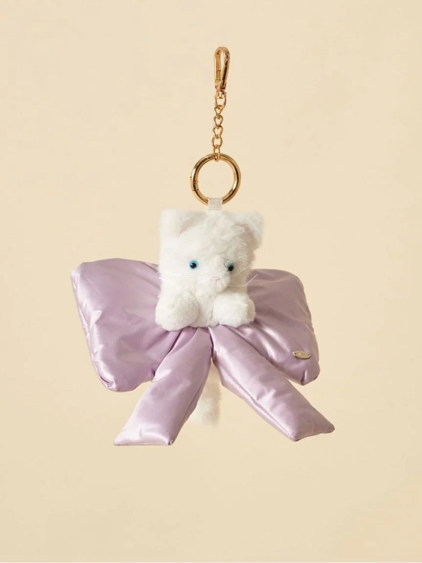 Ribbon Scrunchie with Cat Charm - Image 12