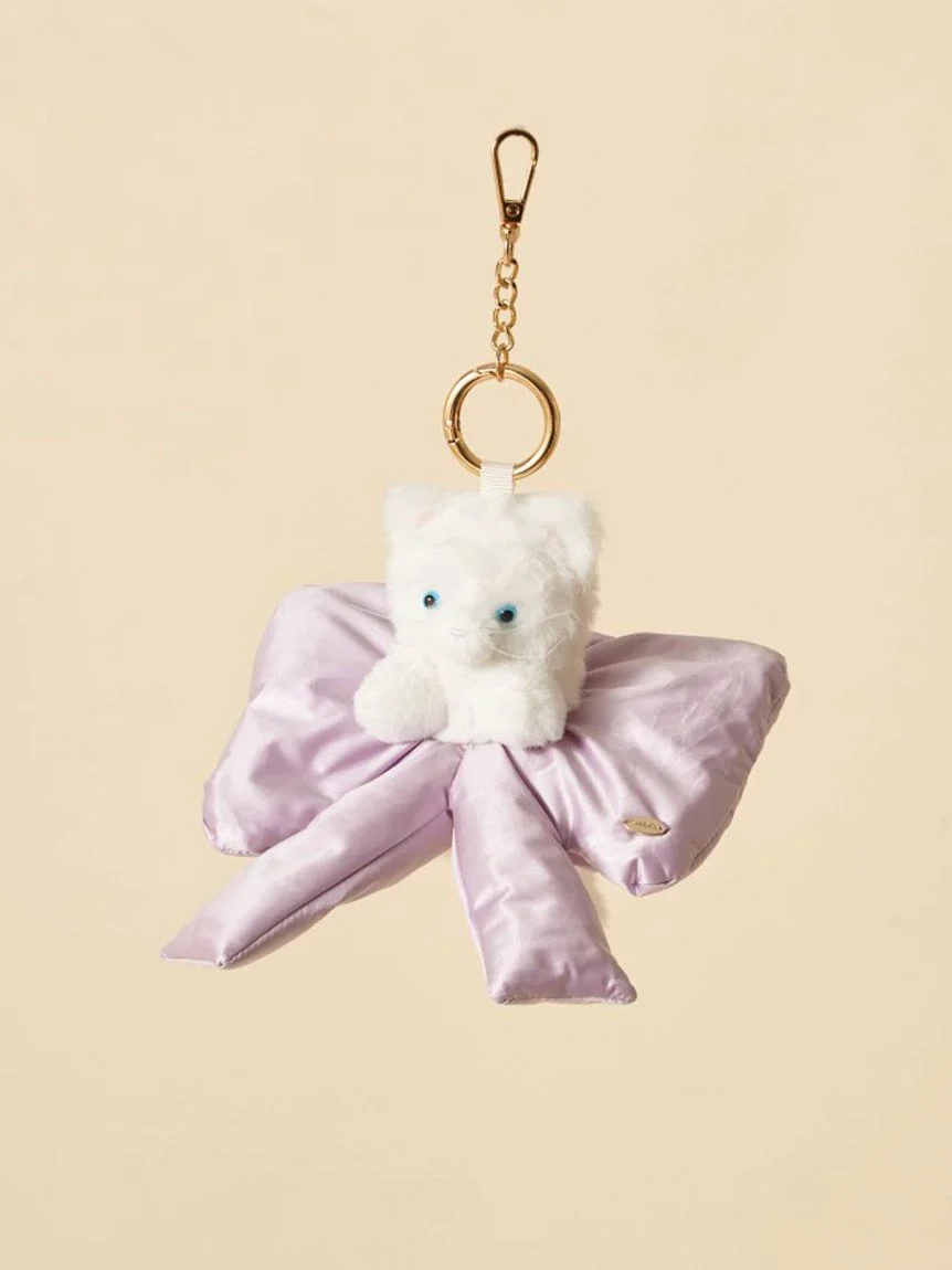 Ribbon Scrunchie with Cat Charm - Image 13
