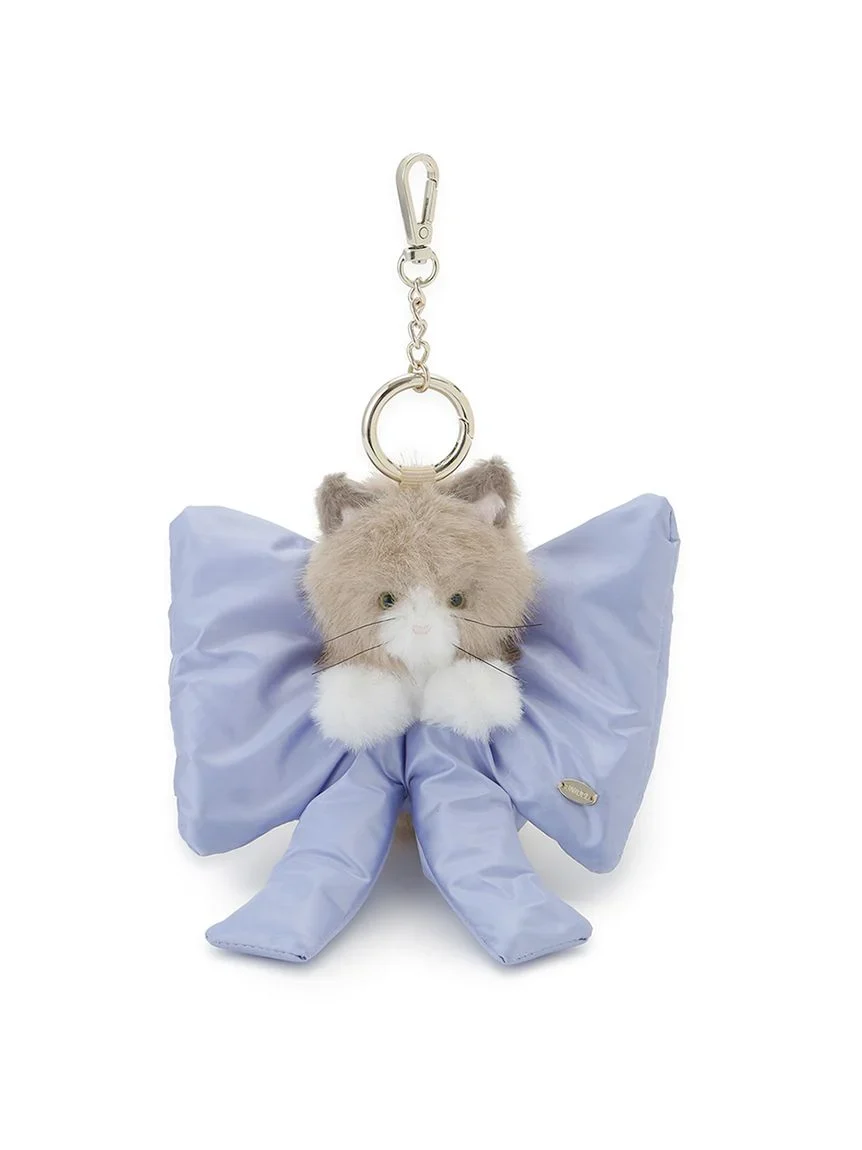 Ribbon Scrunchie with Cat Charm - Image 3
