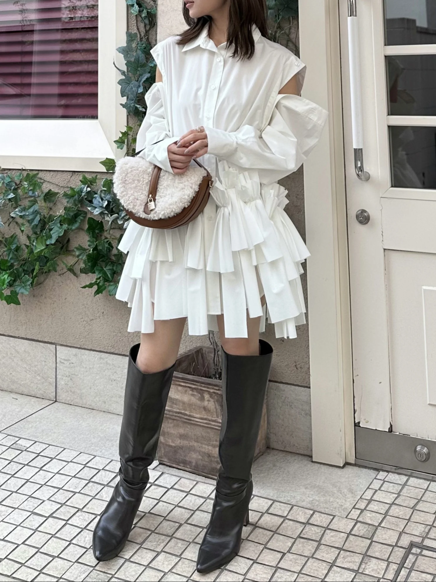Ribbon Shirt Dress - Image 8