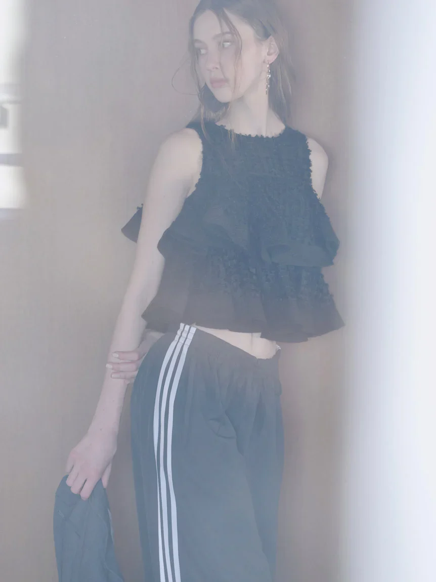 Ruffle Jacquard Volume Blouse - Image 10