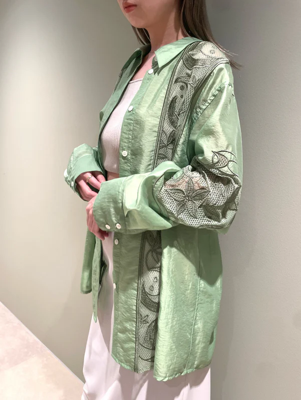 Sheer Embroidered Shirt - Image 28