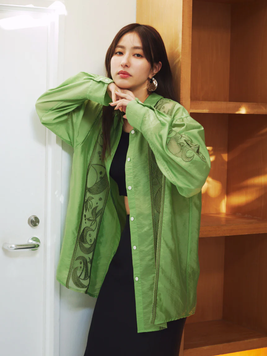 Sheer Embroidered Shirt - Image 30