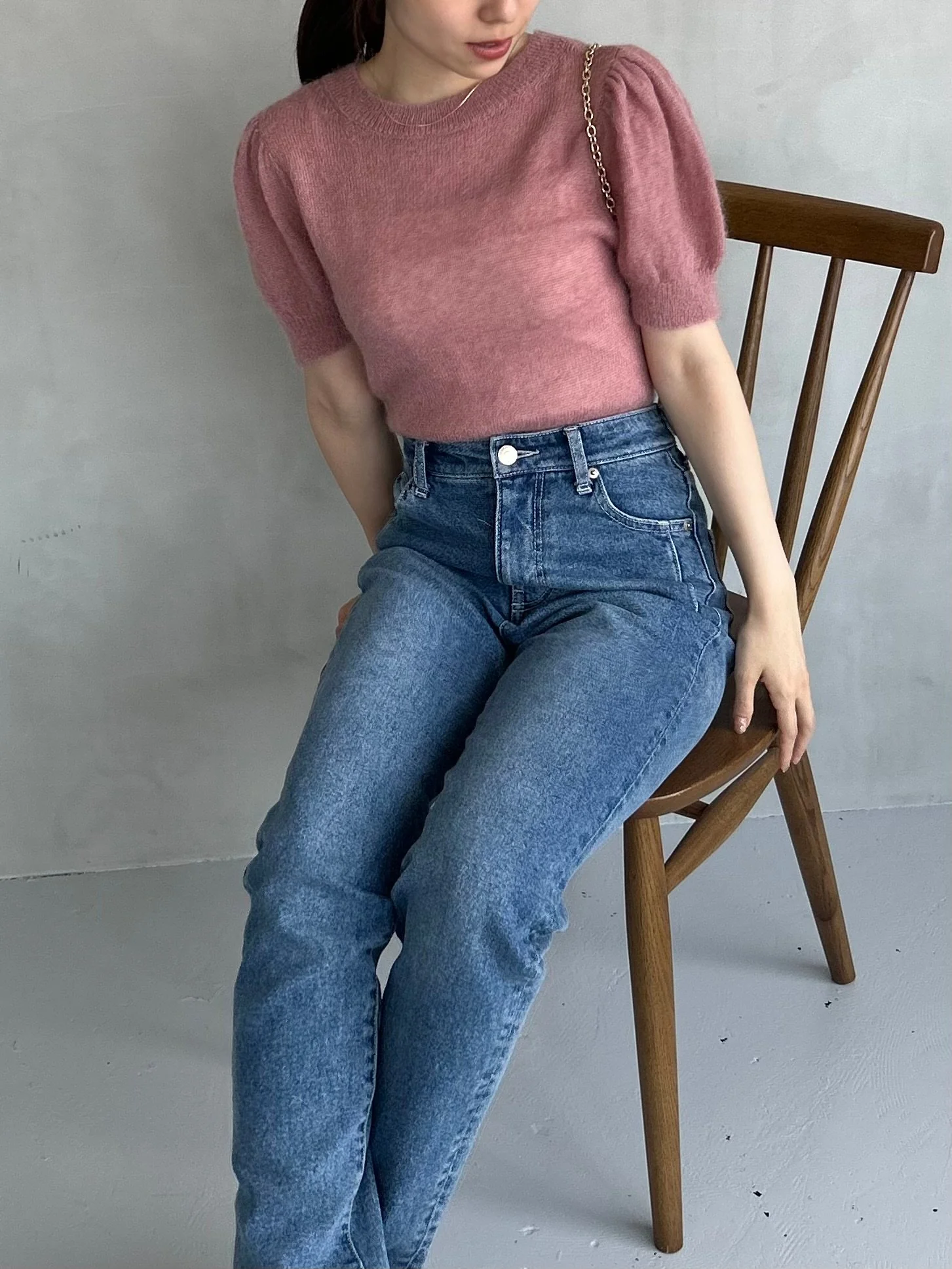 Sheer Mohair Puff Sleeve Knit Pullover - Image 20