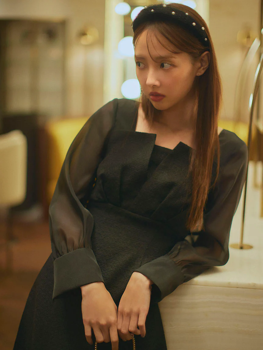 Sheer Sleeve Dress - Image 29