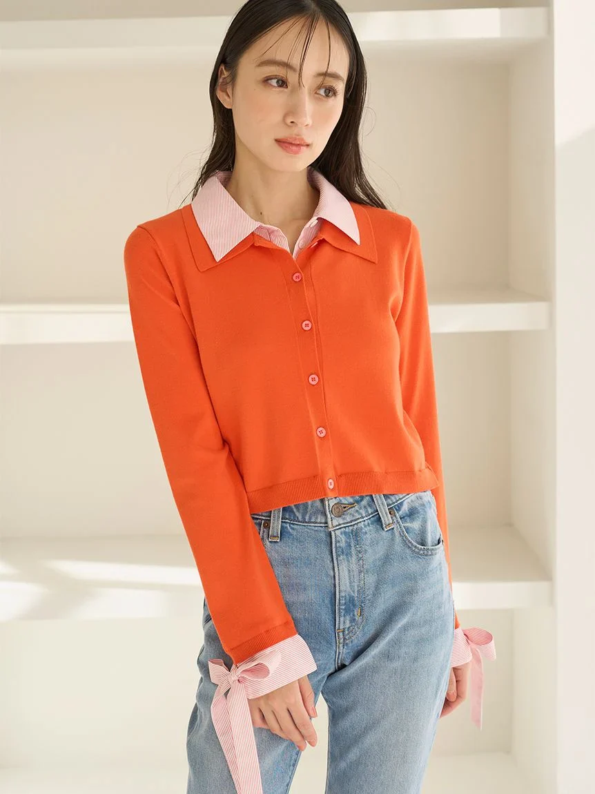 Shirt-Docking Hem Volume Knit Pullover - Image 18