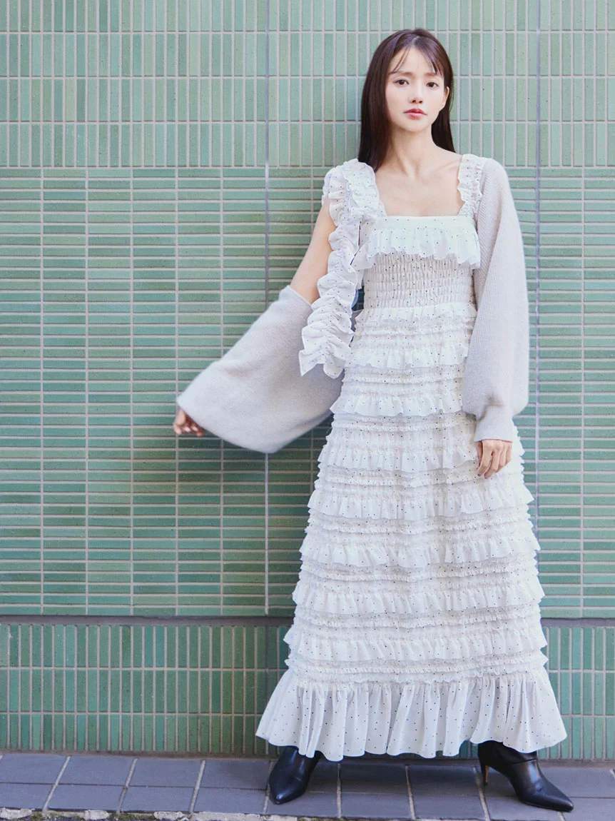 Ruffled Smocked Boho Maxi Dress - Image 4