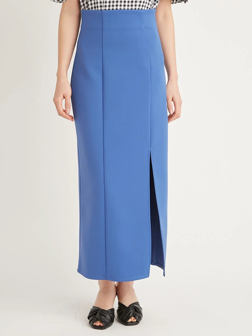 High Waisted Maxi Skirt With Slit - Image 9