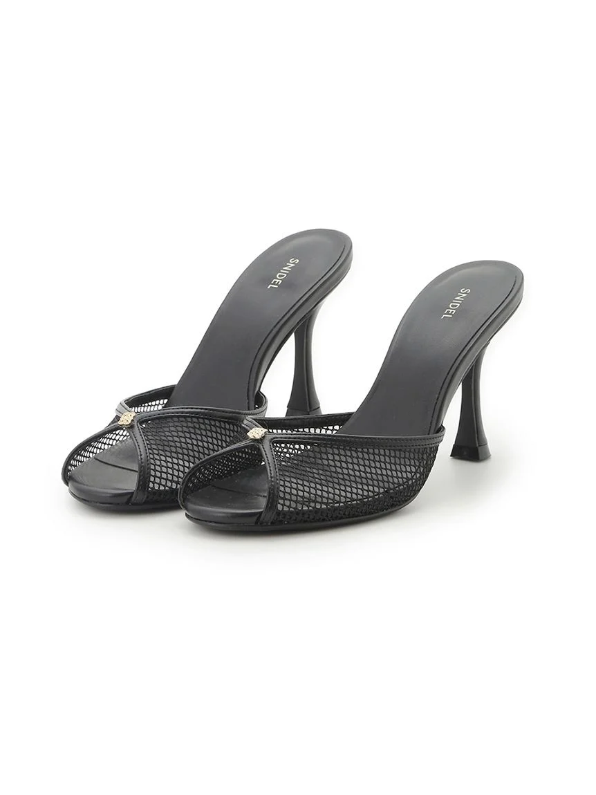 Slip-On Mesh Stiletto Heels - Image 2