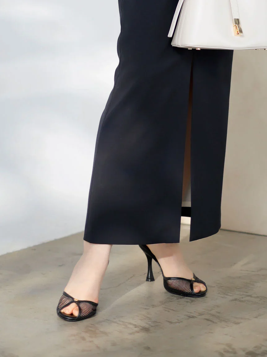 Slip-On Mesh Stiletto Heels - Image 9