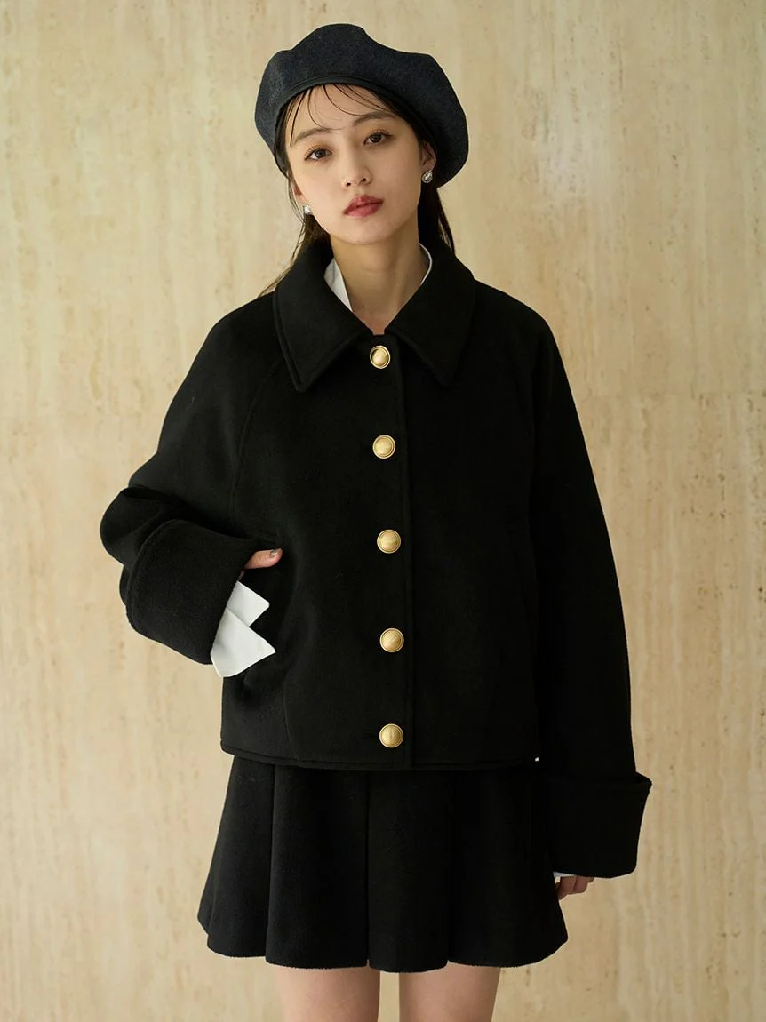 Stand Collar Metal Button Jacket - Image 6
