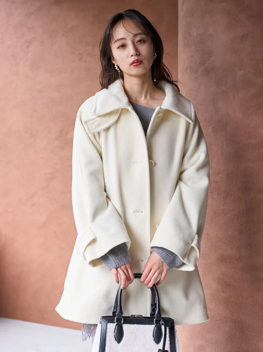 Stand Collar Mid-Length Coat - Image 15