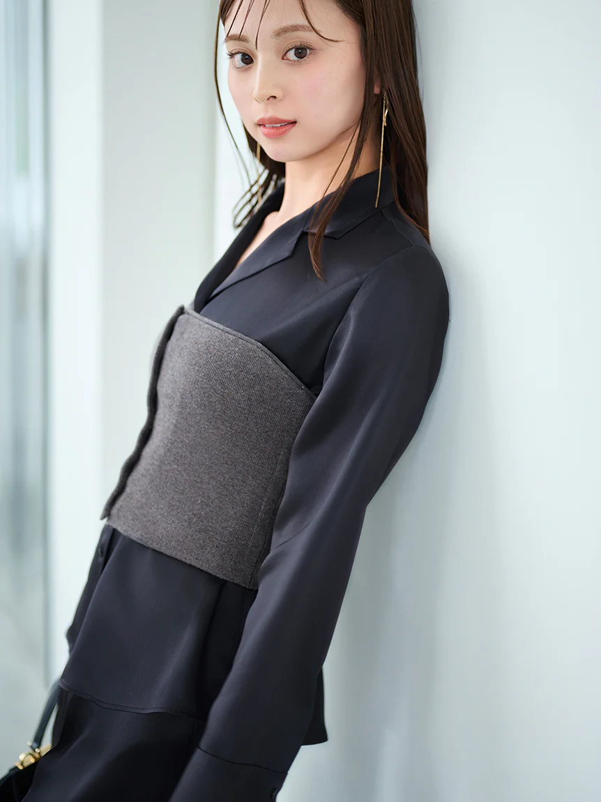 Sustainable Acetate Wide Leg Pleated Satin Pants - Image 10
