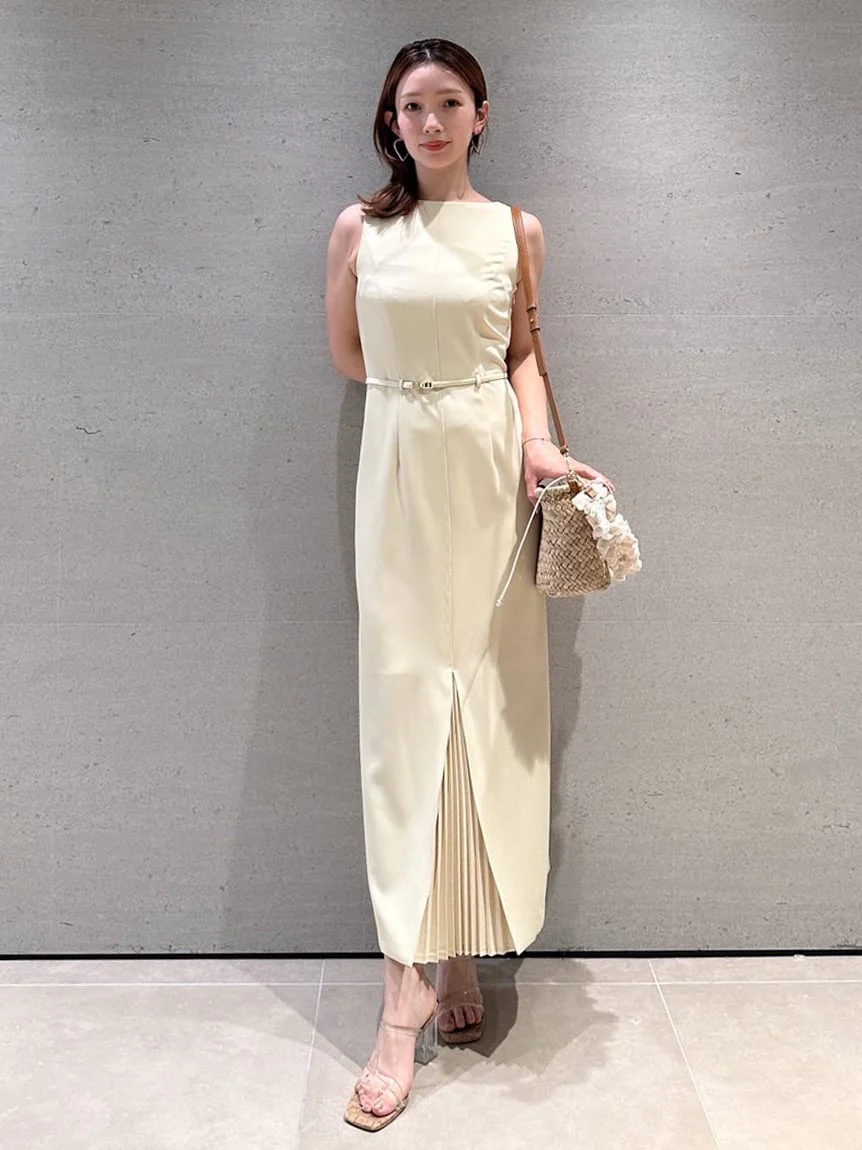 Sustainable Belted I-Line Dress - Image 19