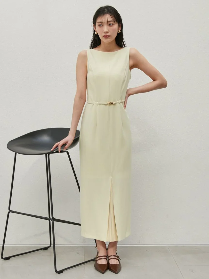 Sustainable Belted I-Line Dress - Image 23
