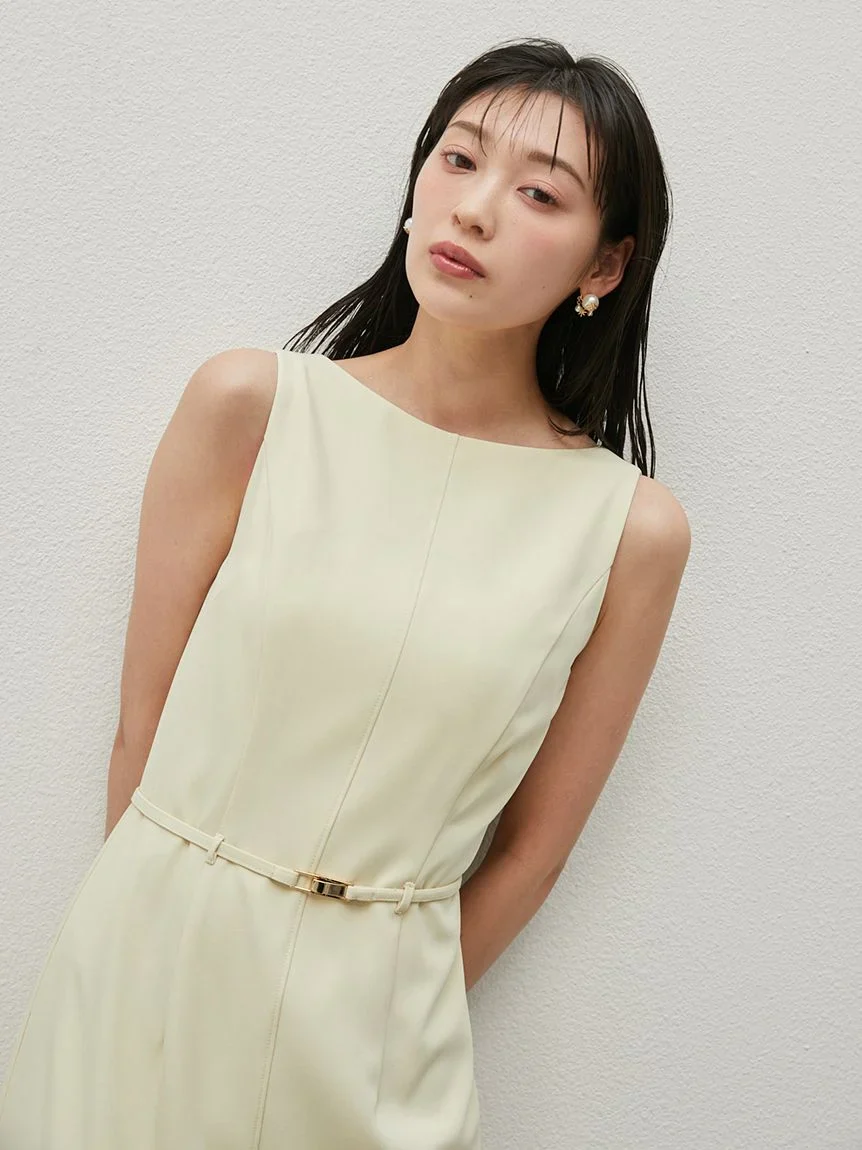 Sustainable Belted I-Line Dress - Image 26