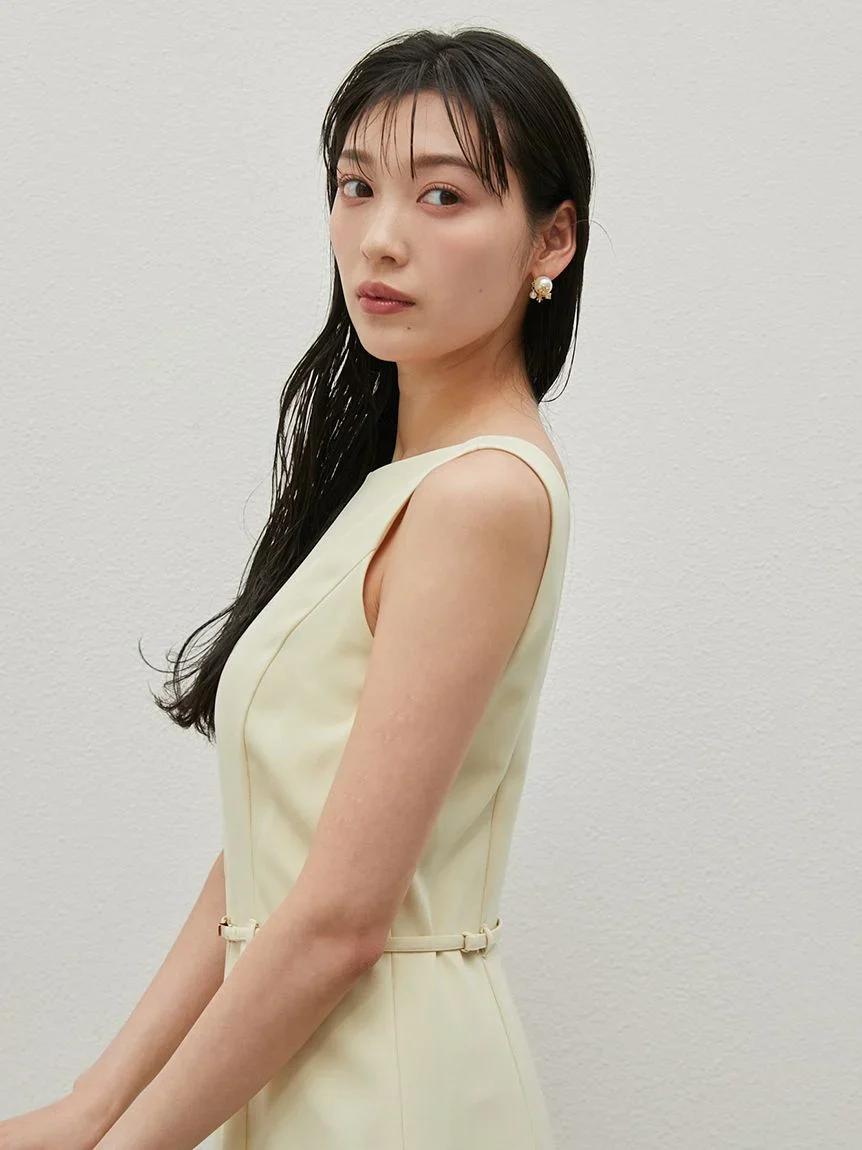 Sustainable Belted I-Line Dress - Image 31