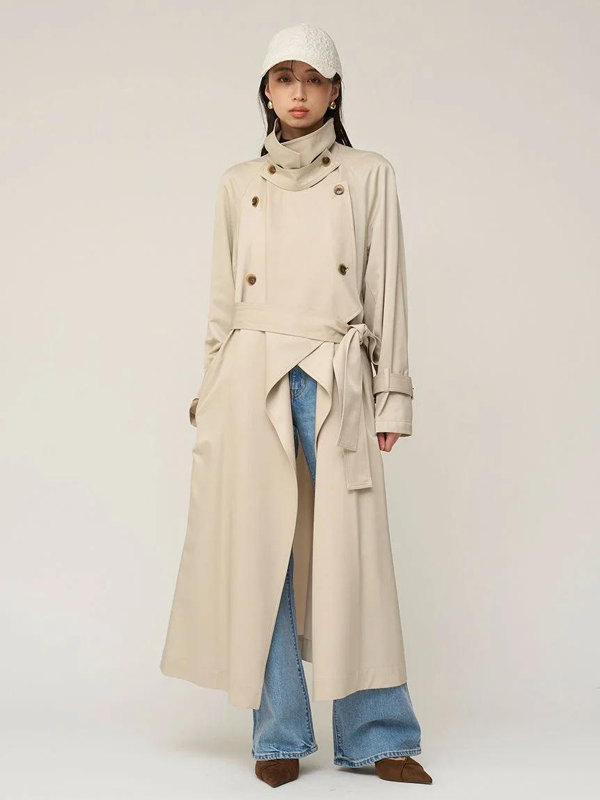 Sustainable Layered Cape Trench Coat - Image 14