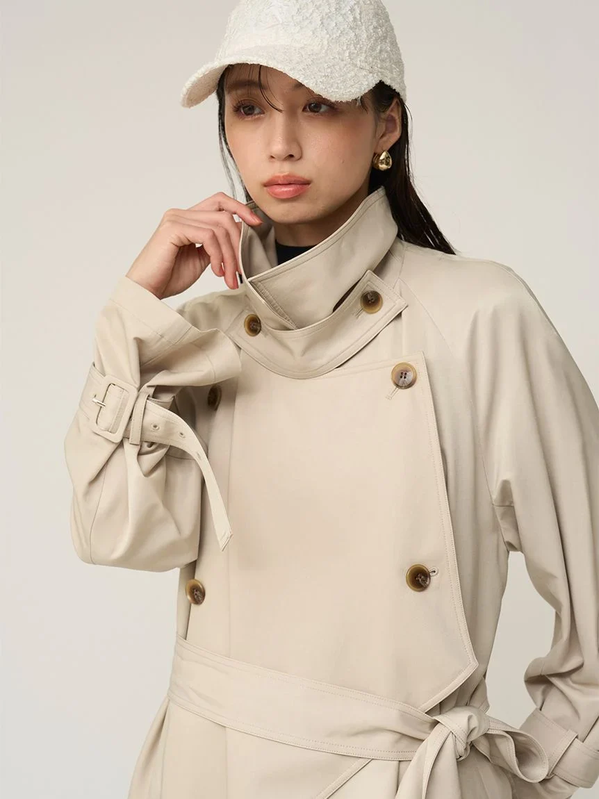 Sustainable Layered Cape Trench Coat - Image 16