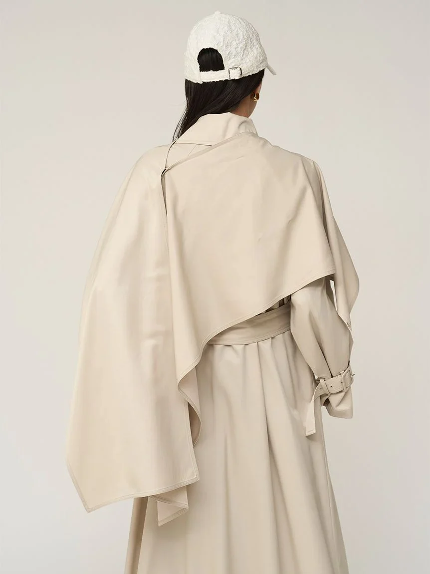 Sustainable Layered Cape Trench Coat - Image 24