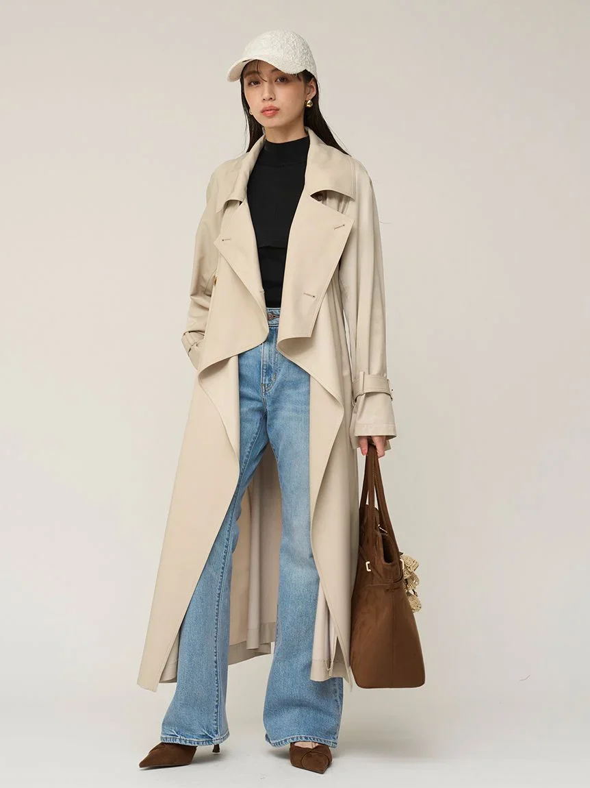 Sustainable Layered Cape Trench Coat - Image 27