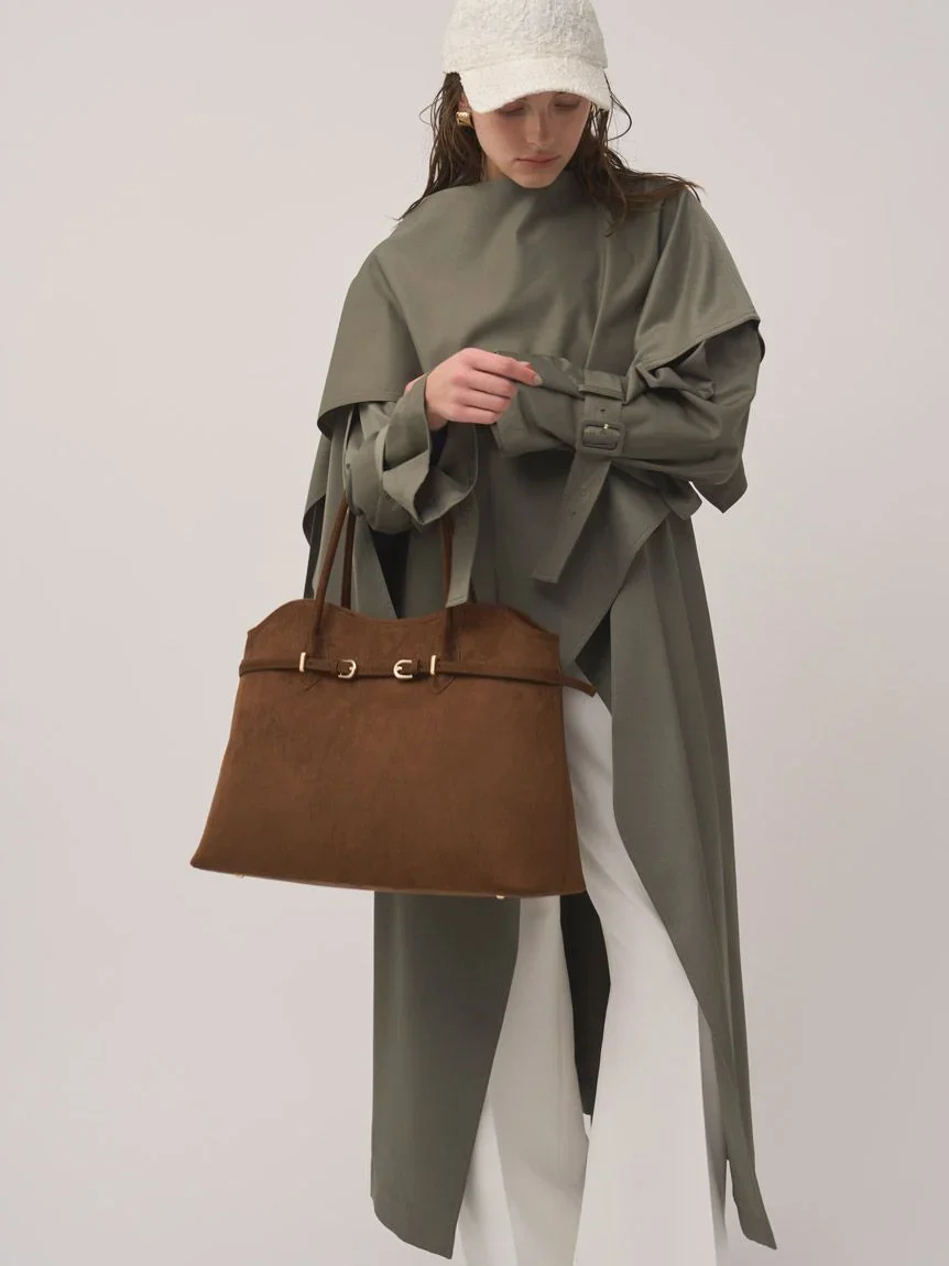 Sustainable Layered Cape Trench Coat - Image 5