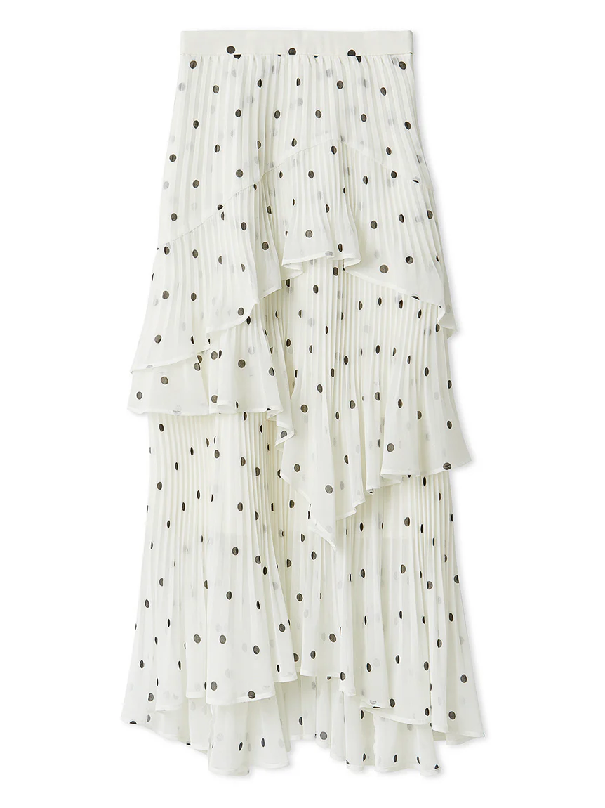 Sustainable Pleated Tiered Skirt