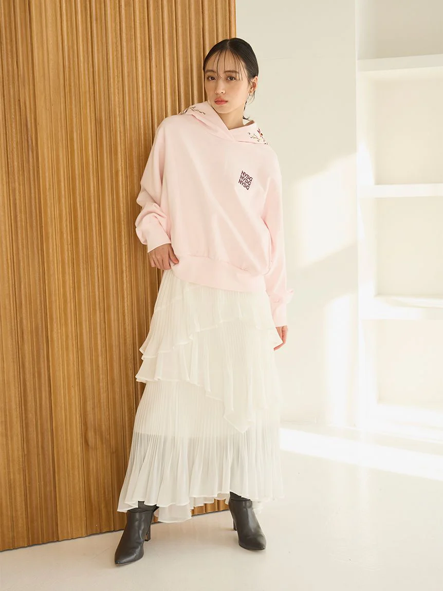 Sustainable Pleated Tiered Skirt - Image 5