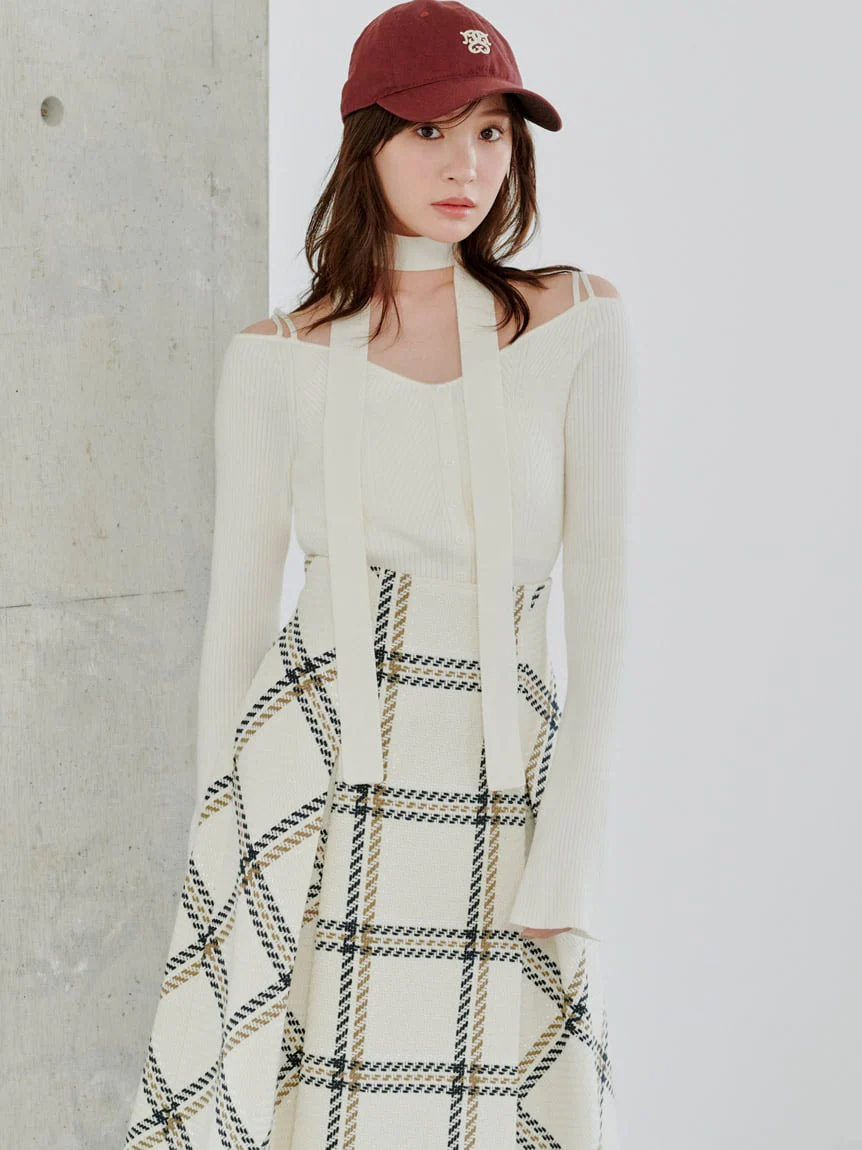 Sustainable Roving Check Midi Skirt - Image 8