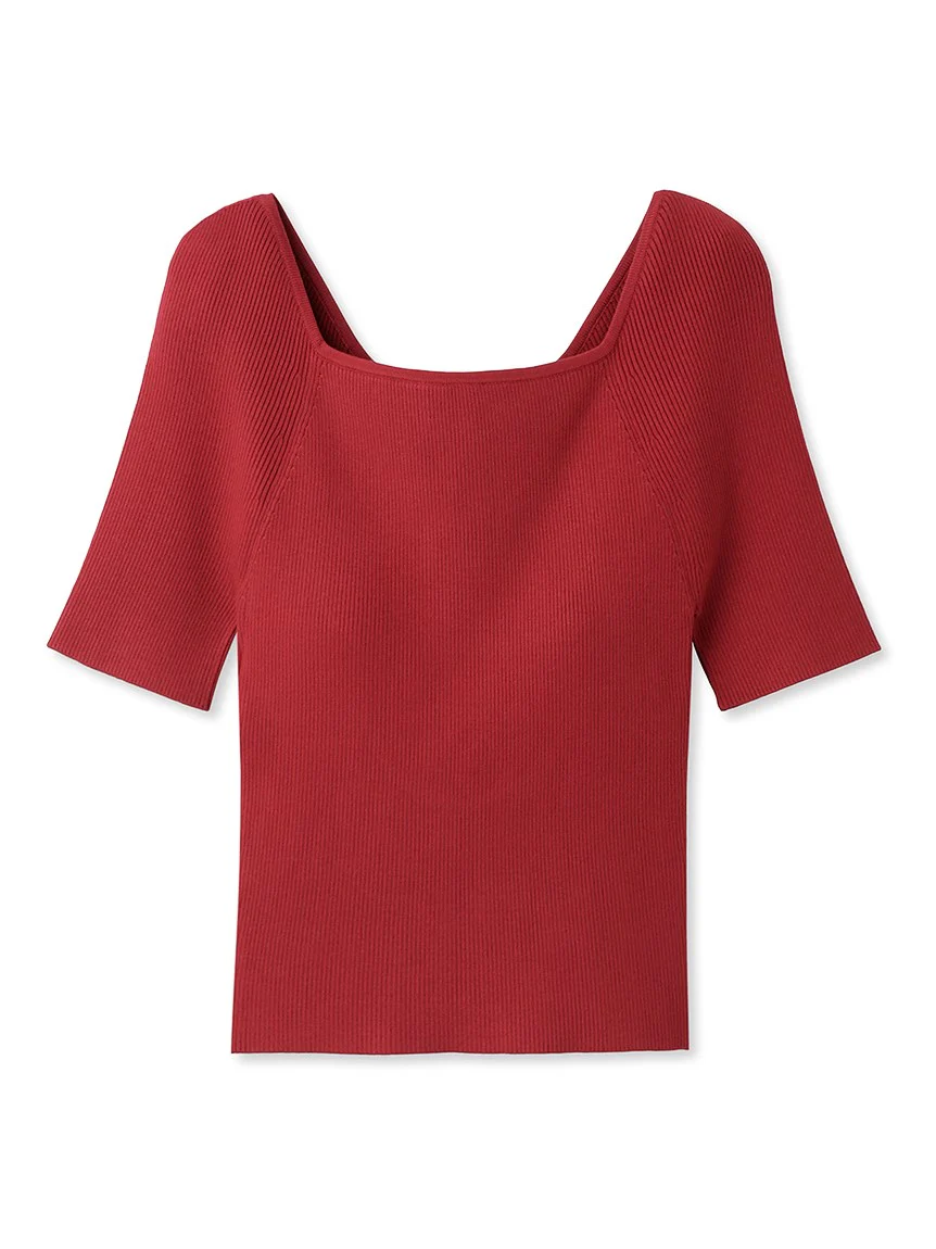 Sustainable Ribbon Backless Knit Tops - Image 3