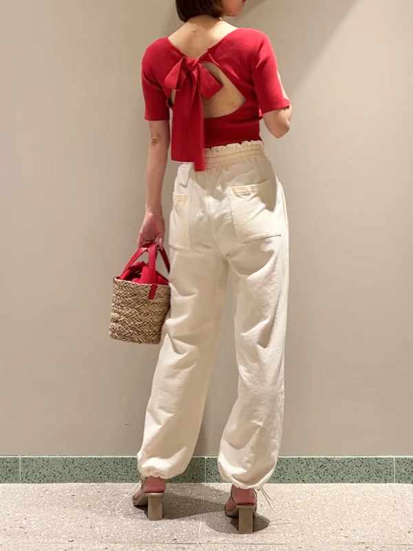 Sustainable Ribbon Backless Knit Tops - Image 8