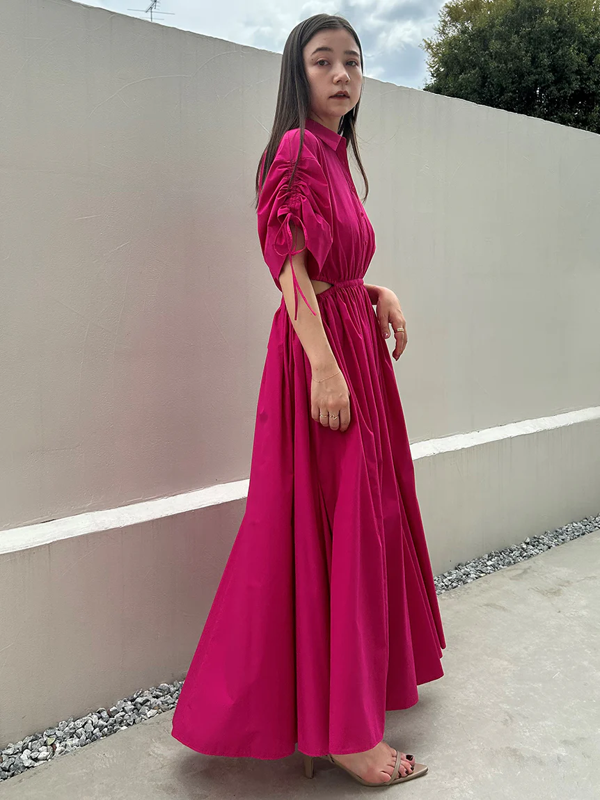 Sustainable Back Slit Maxi Shirt Dress - Image 15
