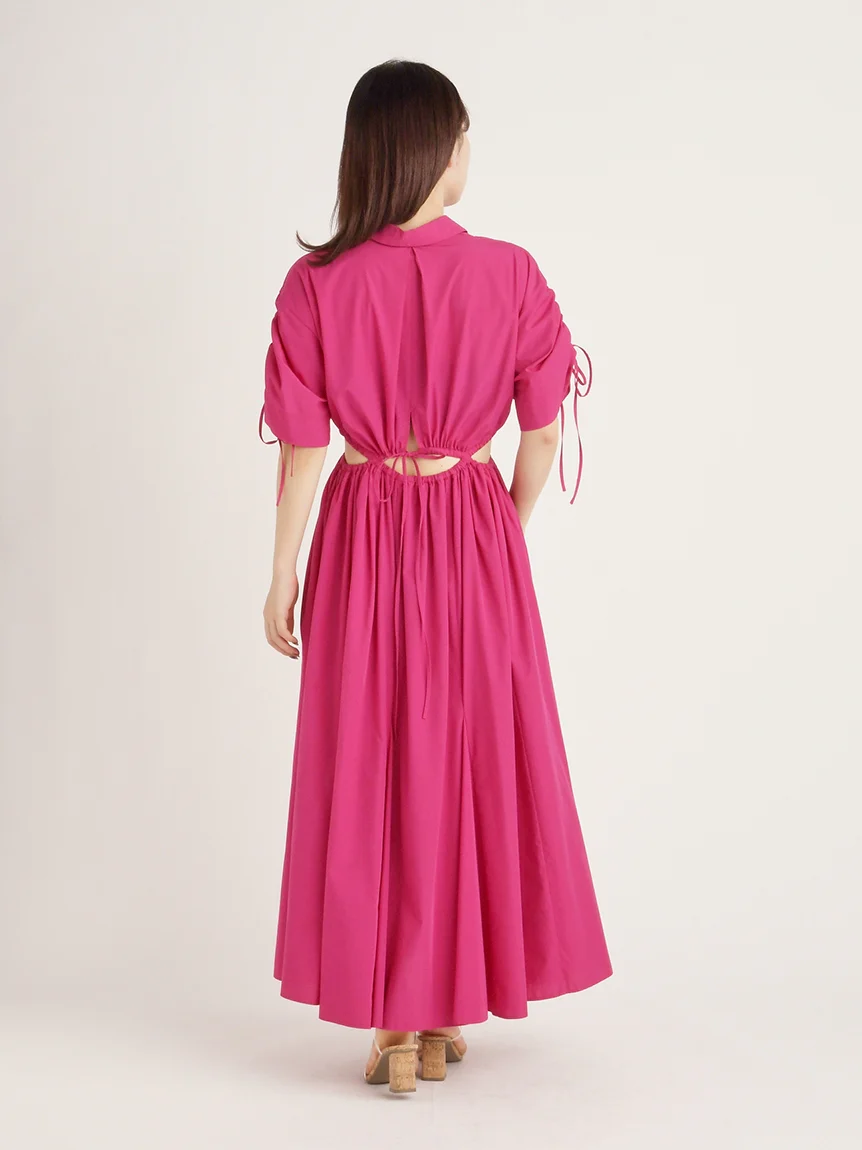 Sustainable Back Slit Maxi Shirt Dress - Image 5