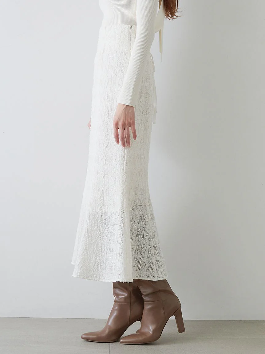 Vintage-Inspired Lace Midi Flare Skirt - Image 14