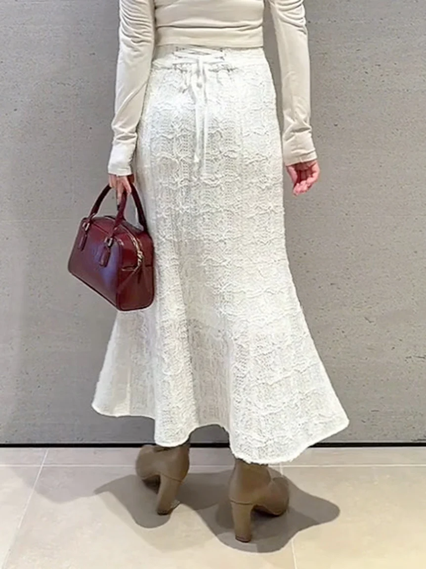 Vintage-Inspired Lace Midi Flare Skirt - Image 22