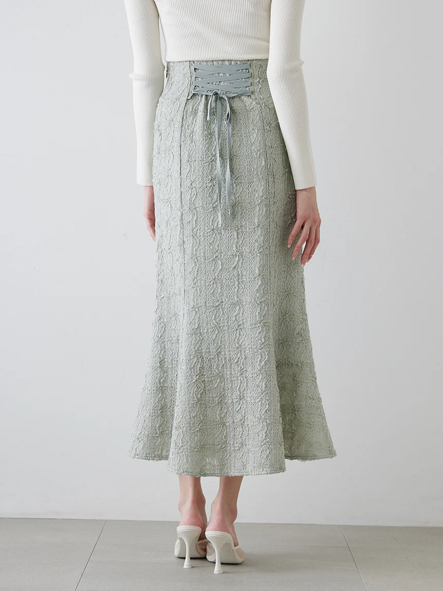 Vintage-Inspired Lace Midi Flare Skirt - Image 5