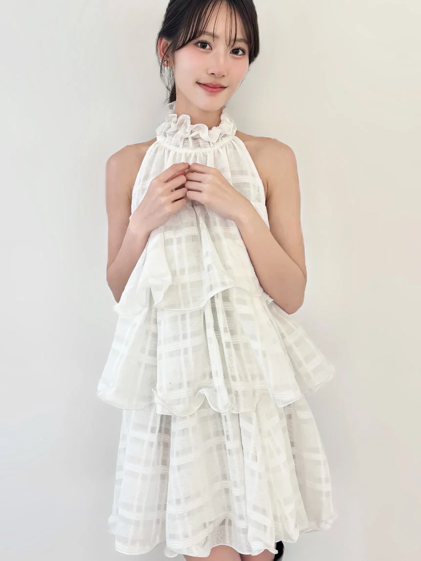 Volume Airy Mini Dress - Image 18