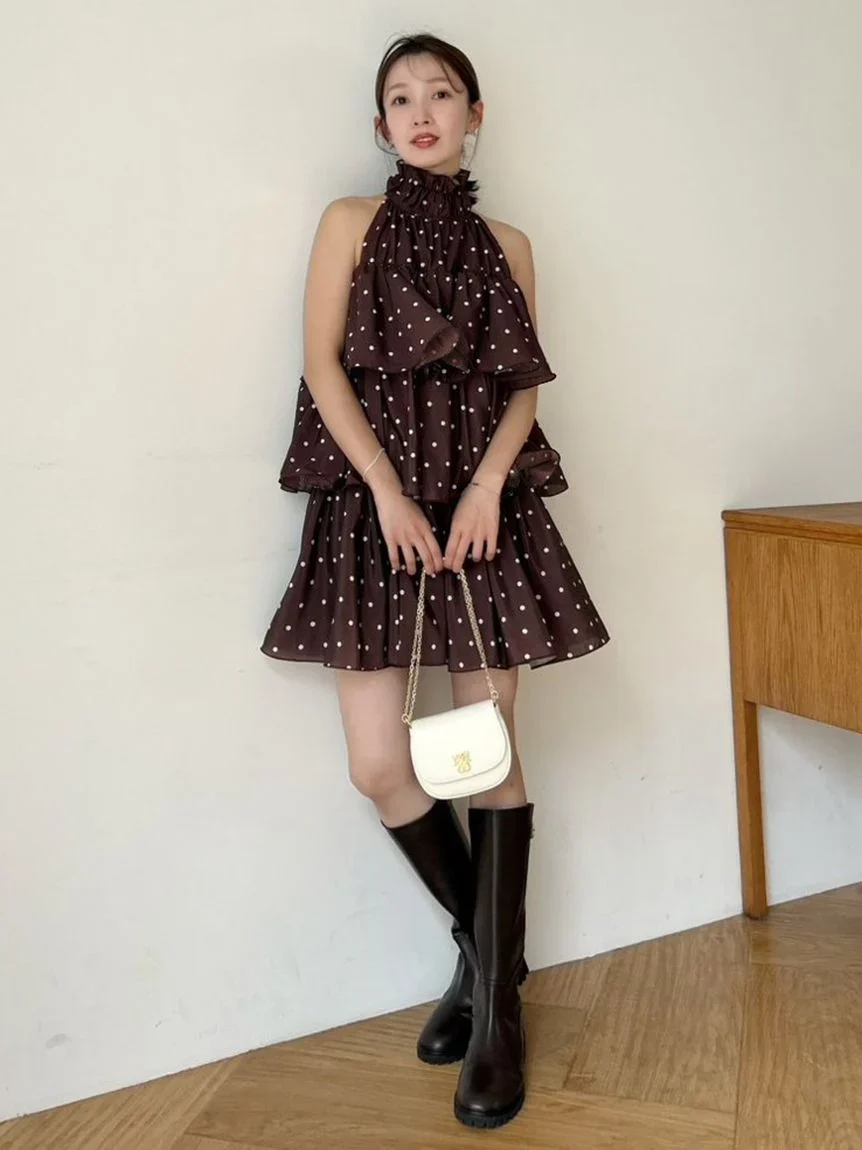 Volume Airy Mini Dress - Image 19