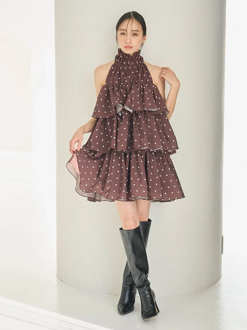Volume Airy Mini Dress - Image 29