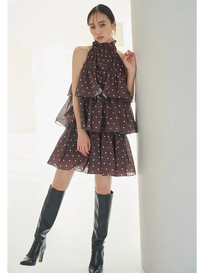 Volume Airy Mini Dress - Image 31